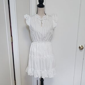 Elegant White Ruffle Dress